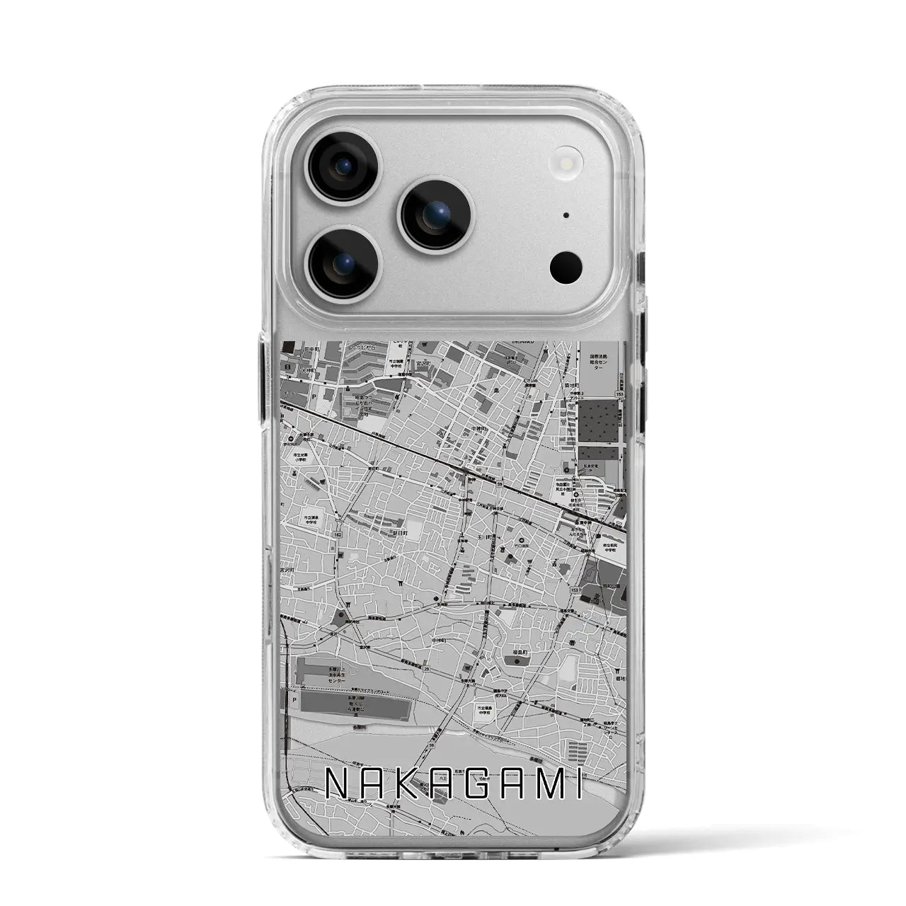 【中神(東京都)】地図柄iPhoneケース(MagSafeタイプ)