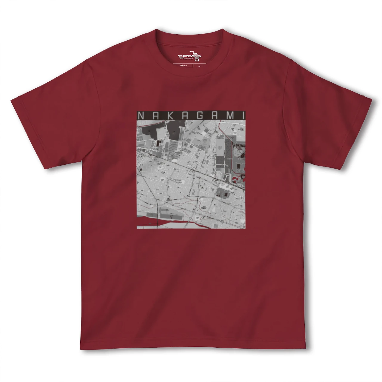 【中神(東京都)】地図柄ヘビーウェイトTシャツ