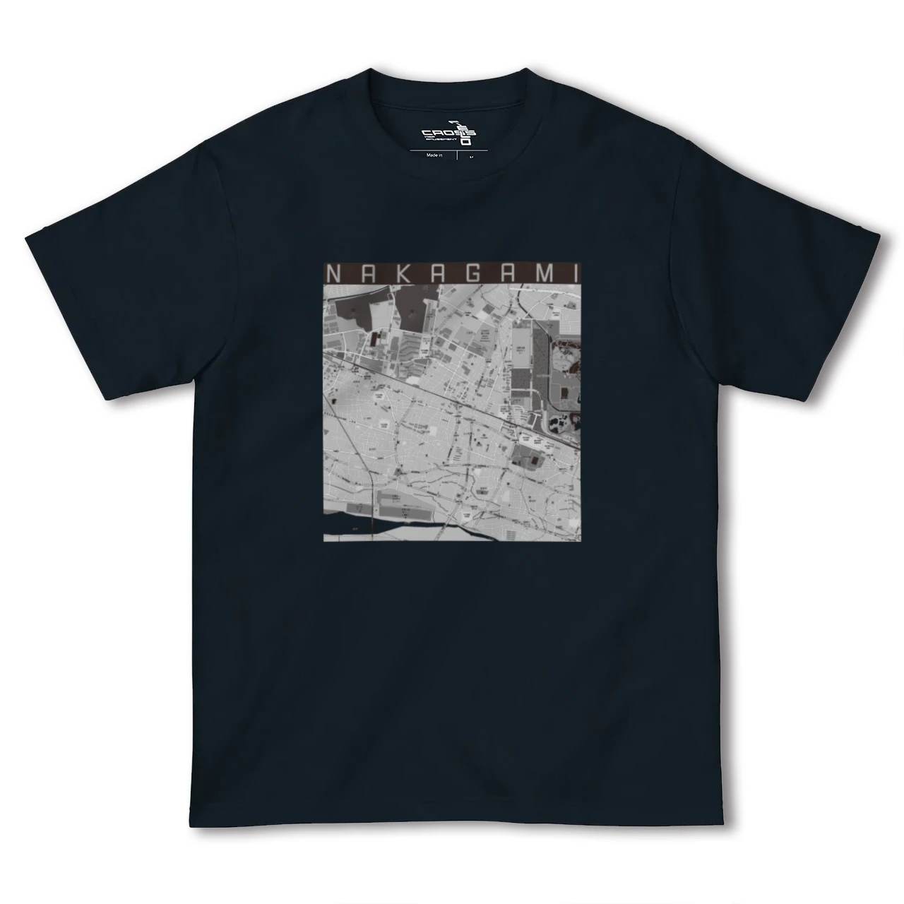 【中神(東京都)】地図柄ヘビーウェイトTシャツ