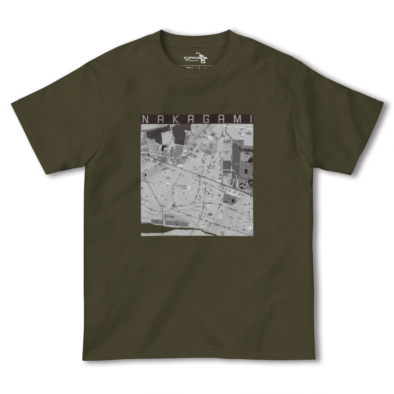 【中神(東京都)】地図柄ヘビーウェイトTシャツ