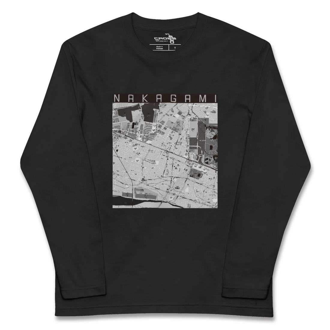 【中神(東京都)】地図柄ロングスリーブTシャツ
