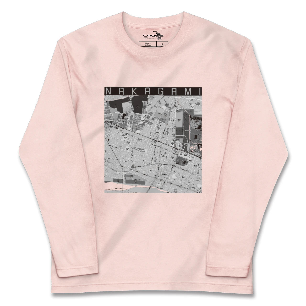 【中神(東京都)】地図柄ロングスリーブTシャツ