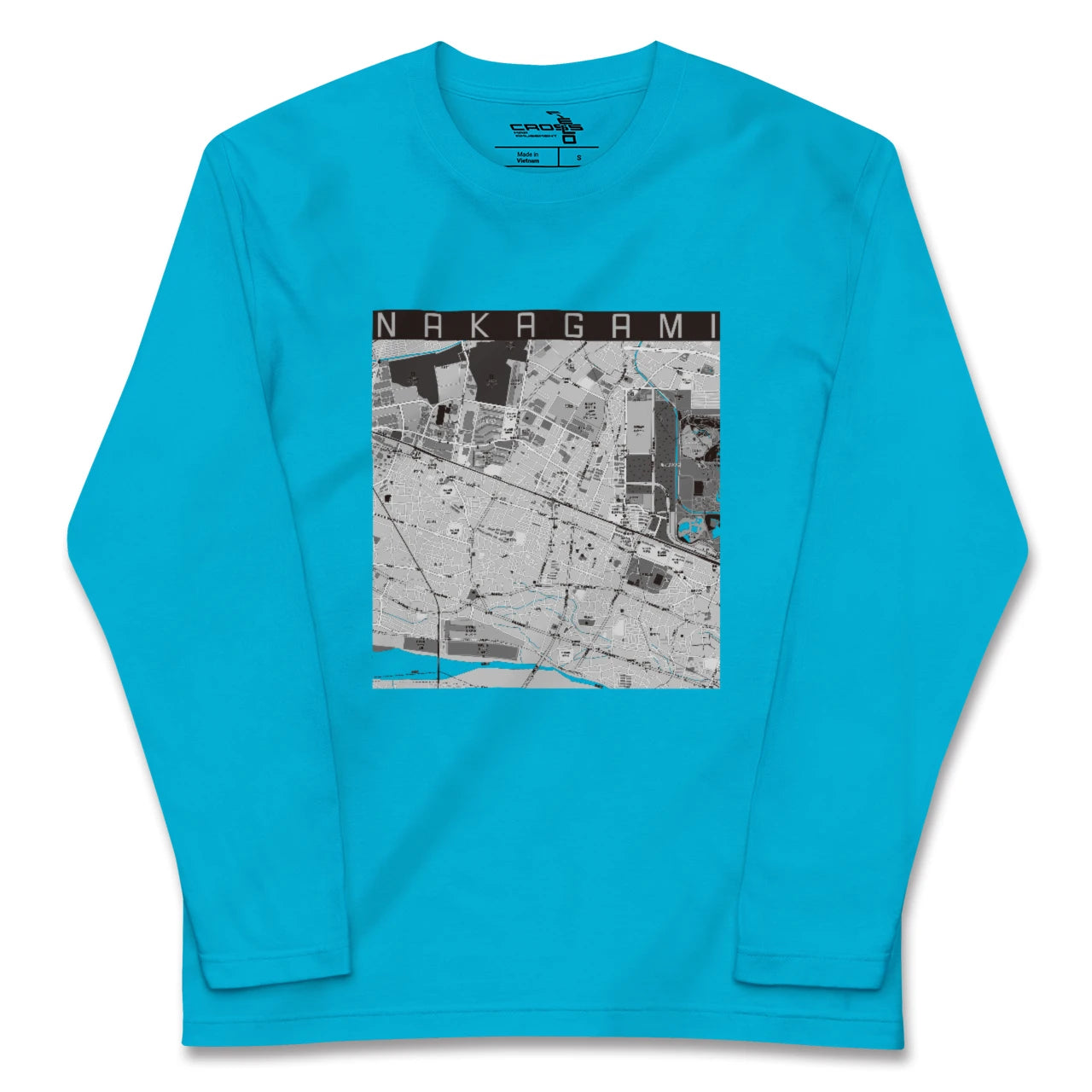 【中神(東京都)】地図柄ロングスリーブTシャツ