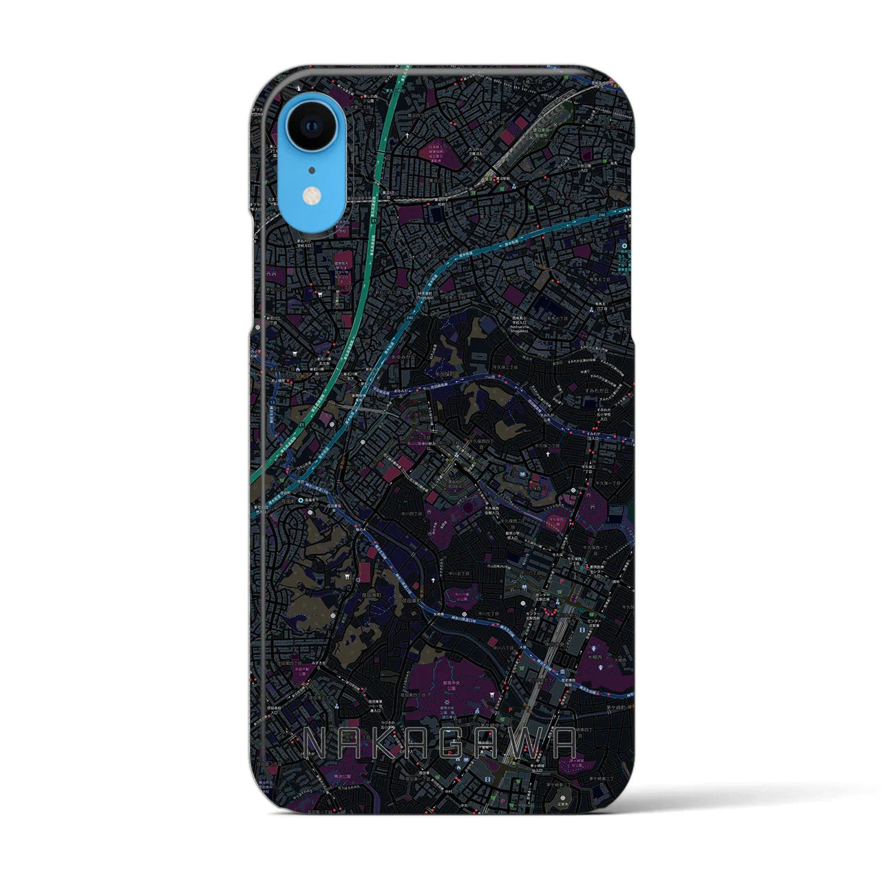 【中川(神奈川県)】地図柄iPhoneケース(バックカバータイプ)