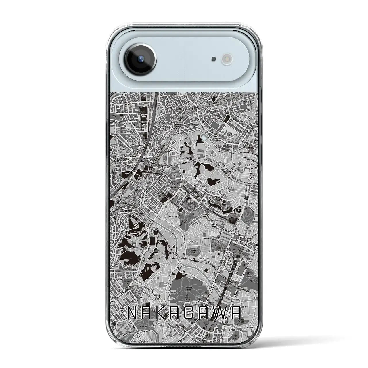 【中川(神奈川県)】地図柄iPhoneケース(クリアタイプ)