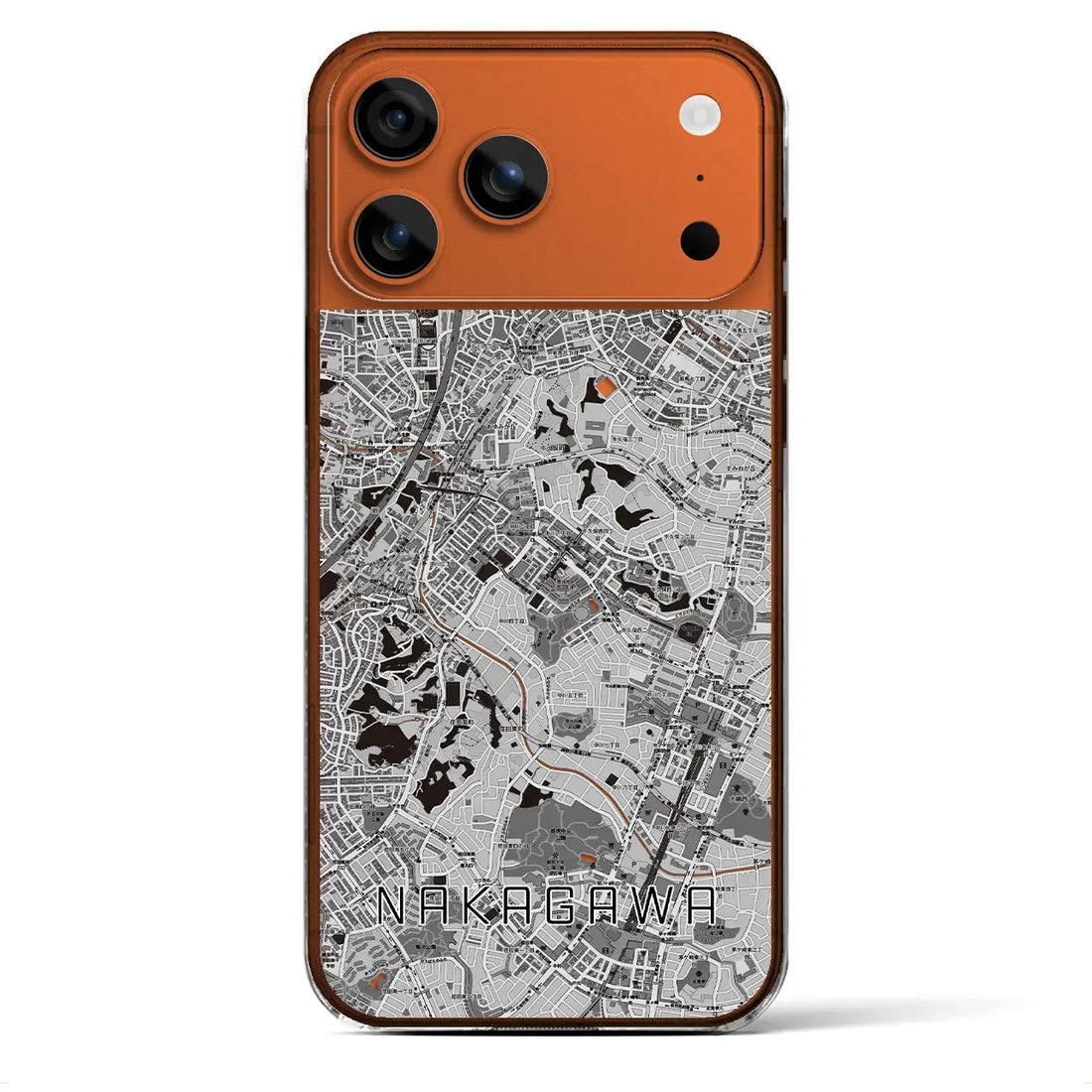 【中川(神奈川県)】地図柄iPhoneケース(クリアタイプ)