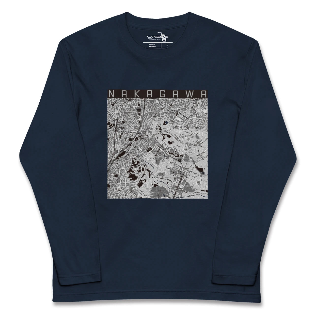 【中川(神奈川県)】地図柄ロングスリーブTシャツ