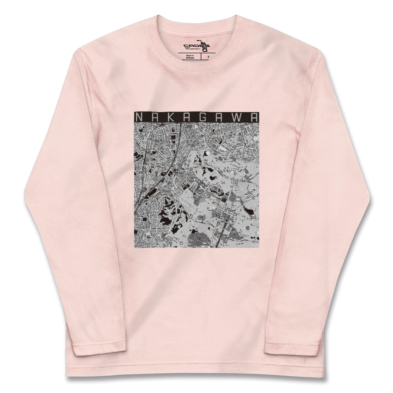 【中川(神奈川県)】地図柄ロングスリーブTシャツ