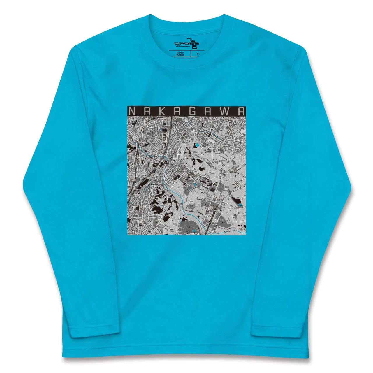 【中川(神奈川県)】地図柄ロングスリーブTシャツ