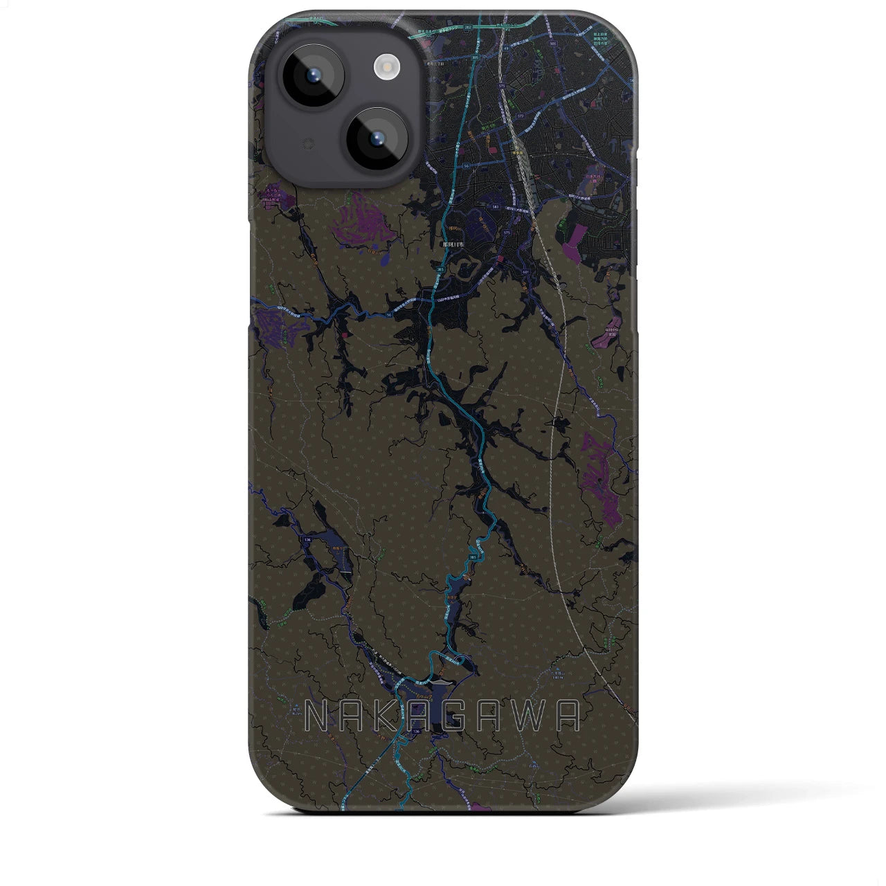 【那珂川(福岡県)】地図柄iPhoneケース(バックカバータイプ)