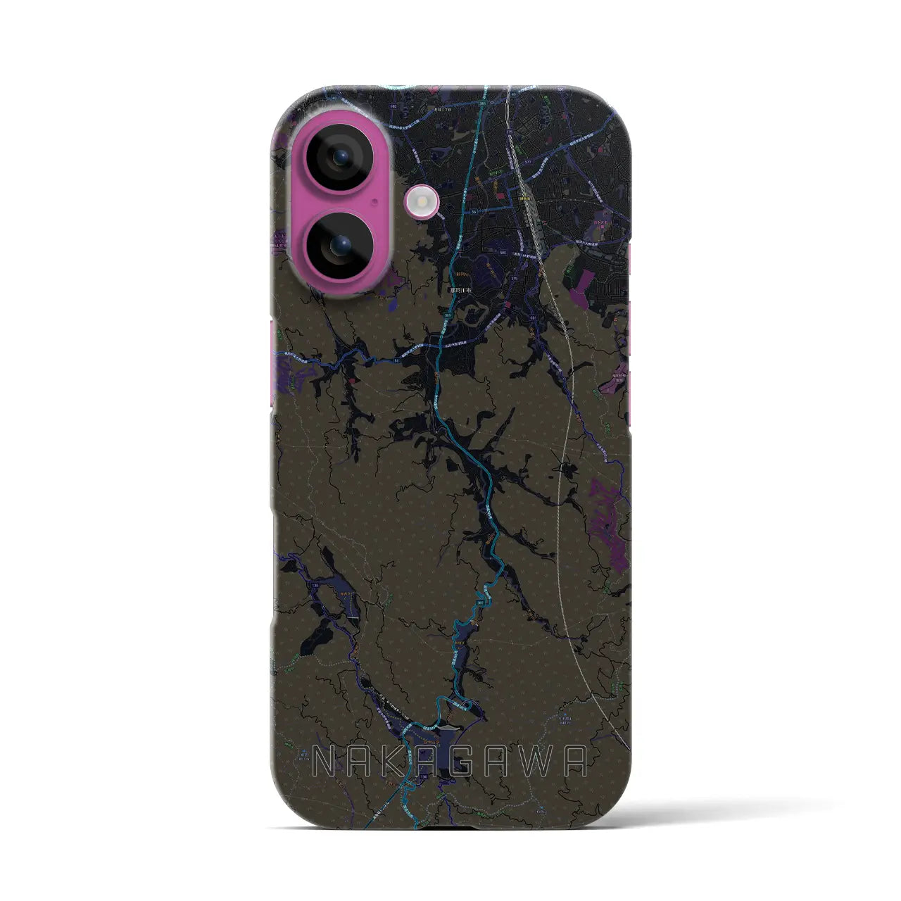 【那珂川(福岡県)】地図柄iPhoneケース(バックカバータイプ)