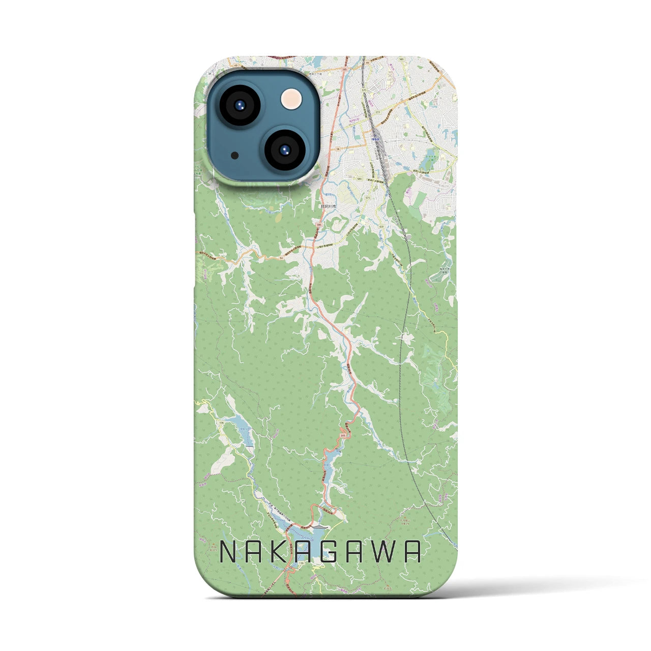 【那珂川(福岡県)】地図柄iPhoneケース(バックカバータイプ)