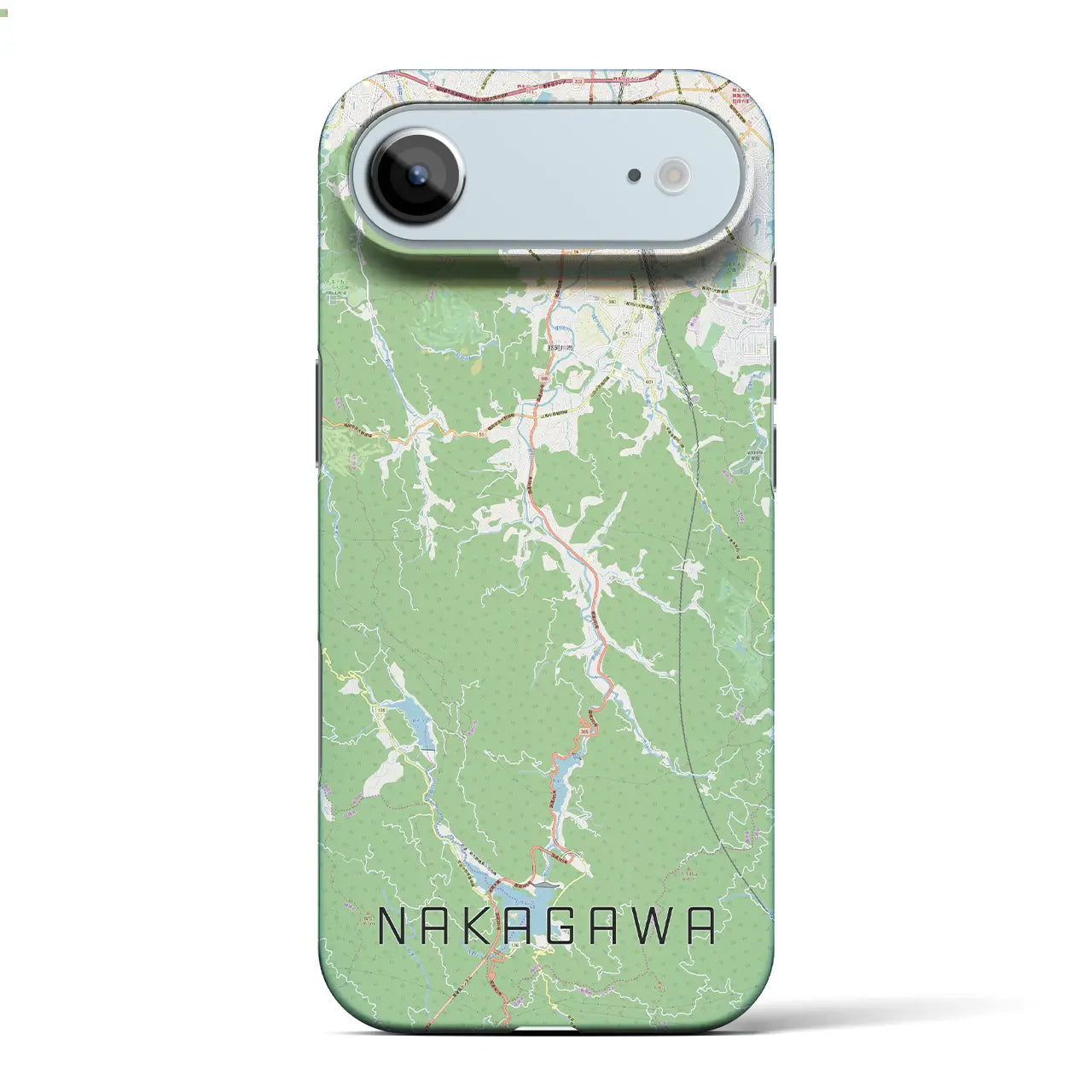 【那珂川(福岡県)】地図柄iPhoneケース(バックカバータイプ)