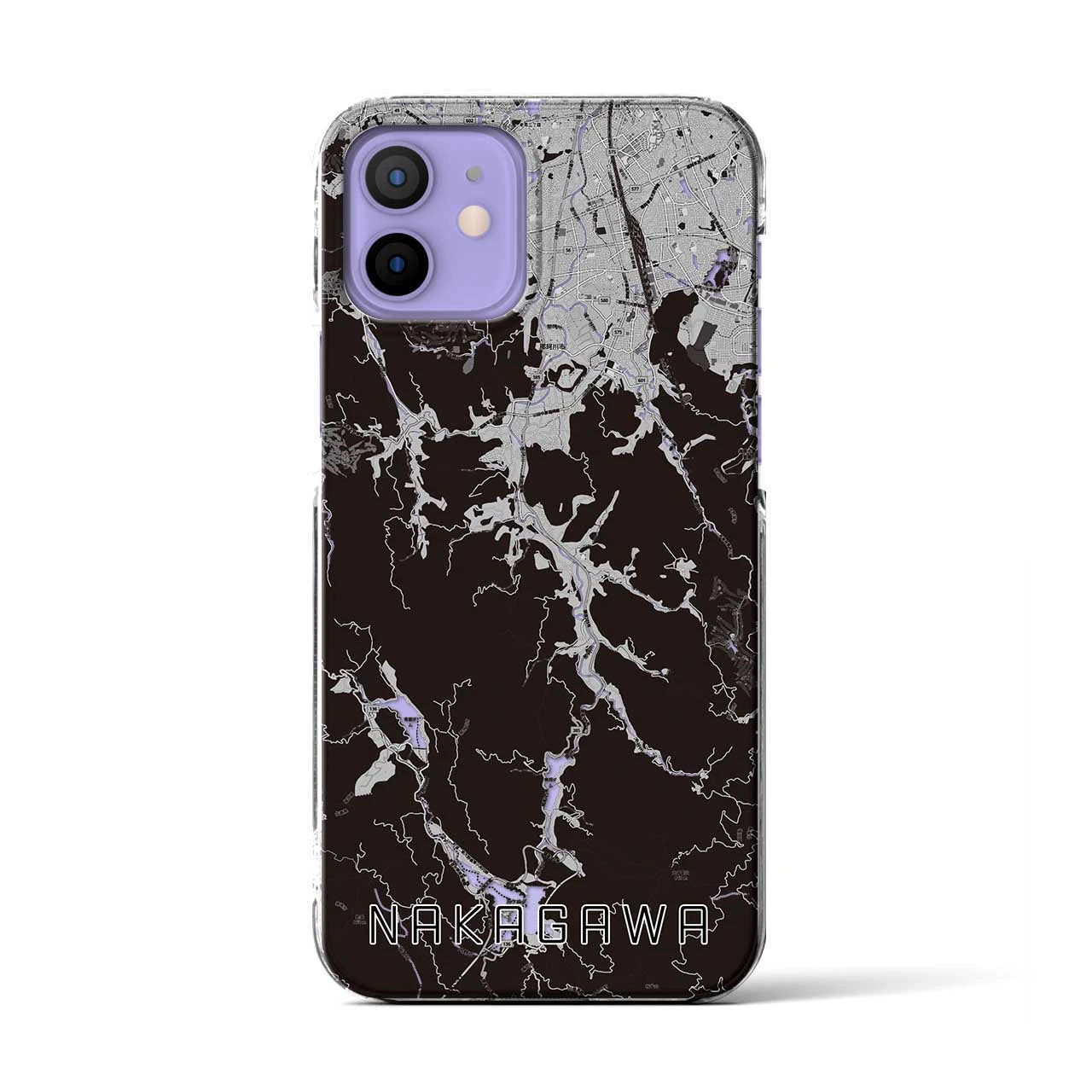 【那珂川(福岡県)】地図柄iPhoneケース(クリアタイプ)