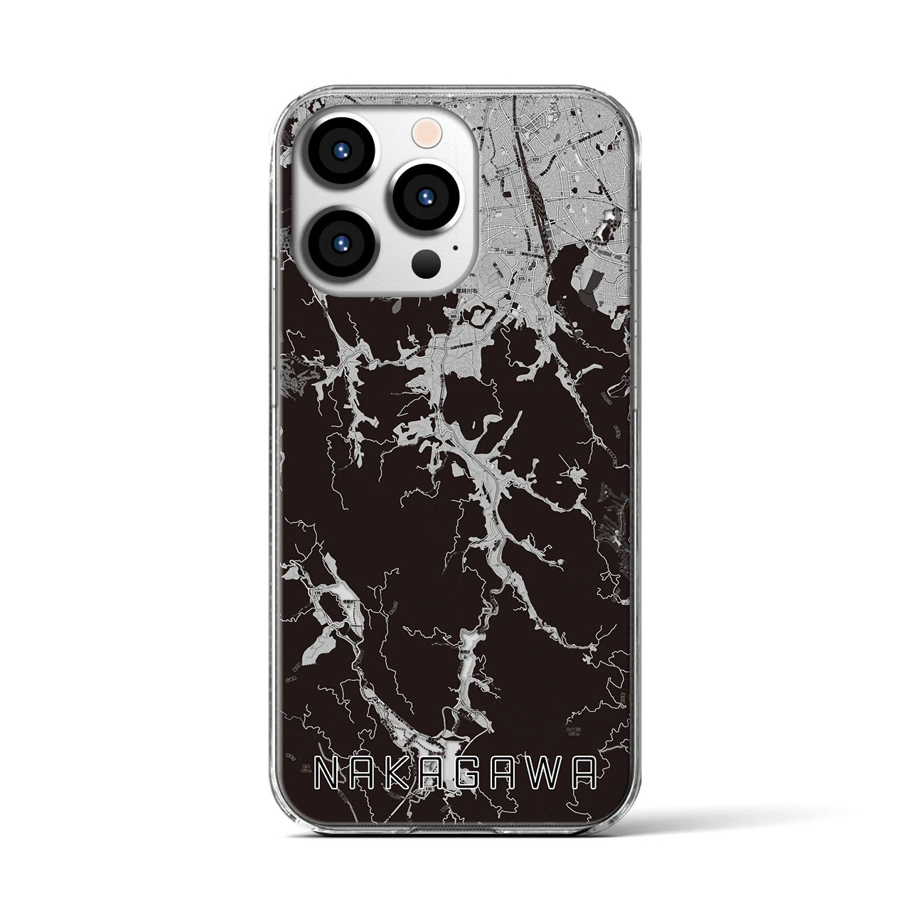【那珂川(福岡県)】地図柄iPhoneケース(クリアタイプ)