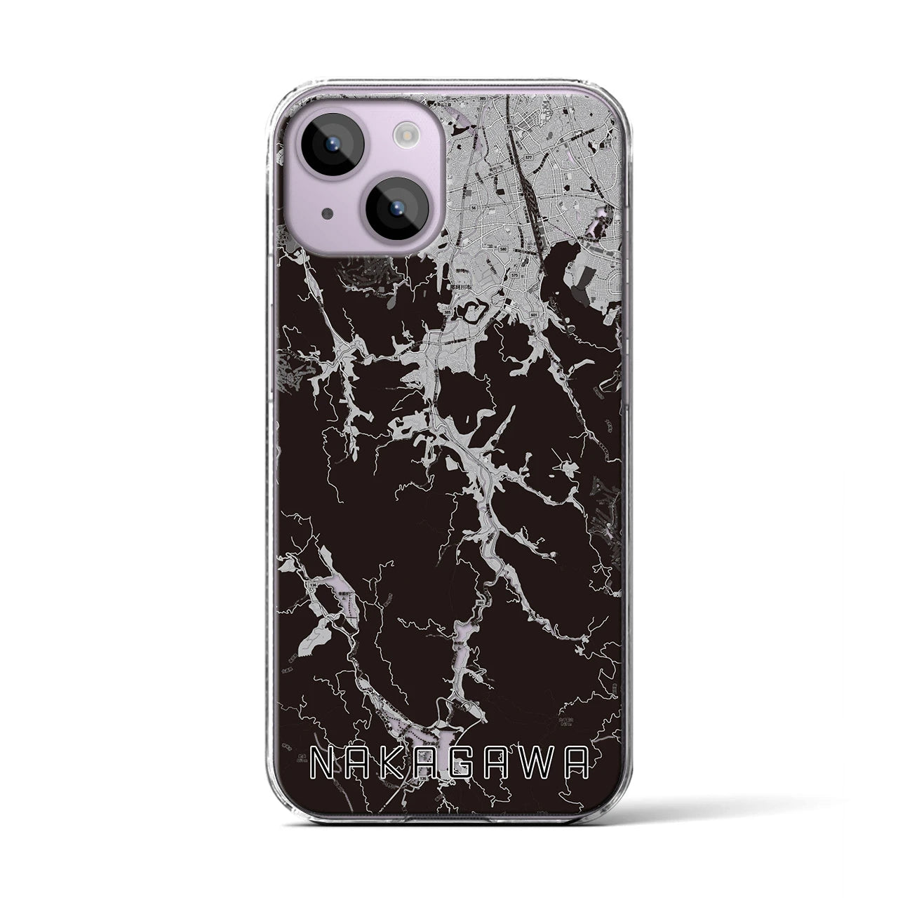 【那珂川(福岡県)】地図柄iPhoneケース(クリアタイプ)