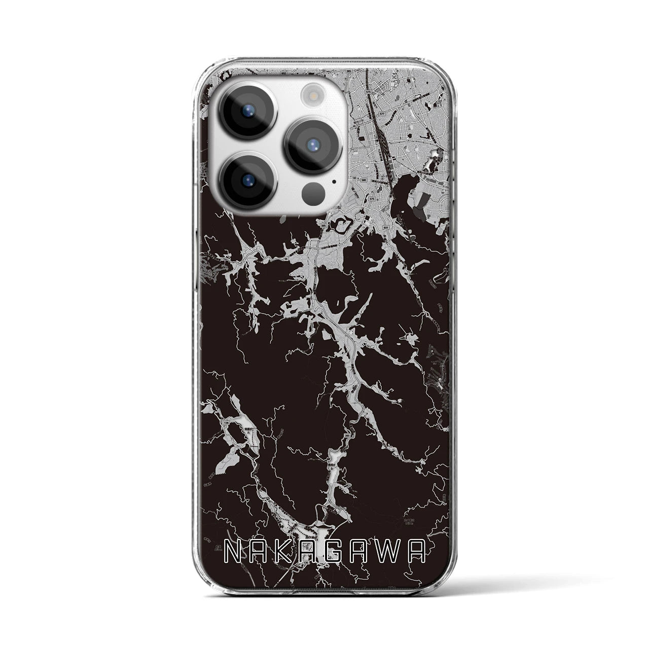 【那珂川(福岡県)】地図柄iPhoneケース(クリアタイプ)