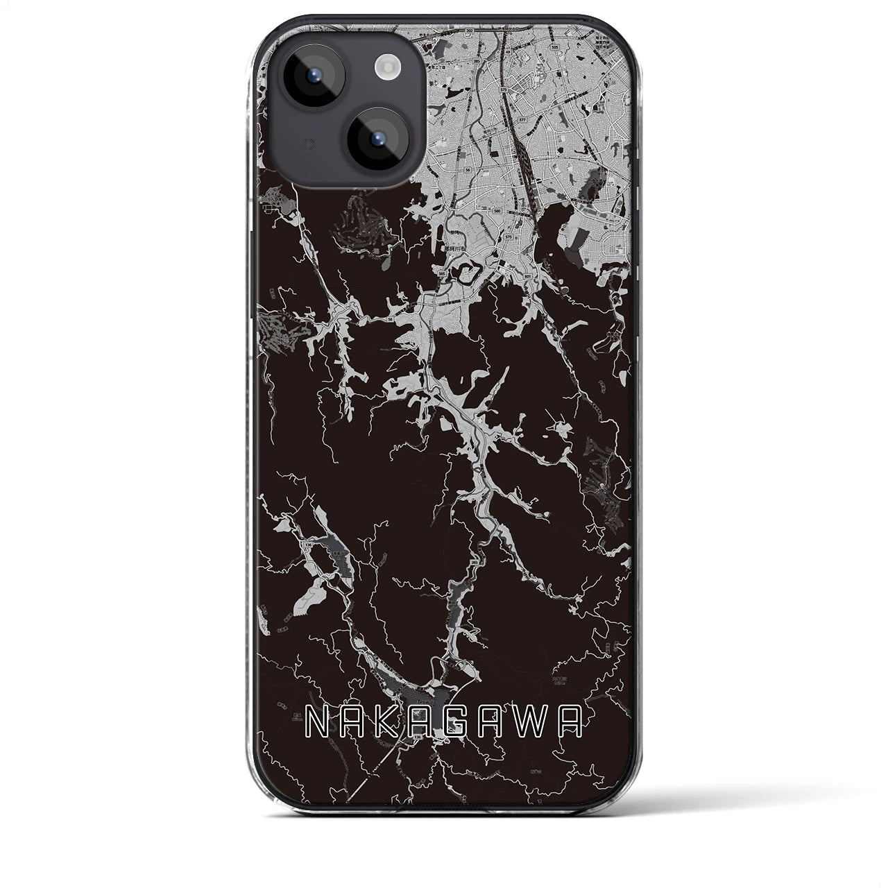 【那珂川(福岡県)】地図柄iPhoneケース(クリアタイプ)