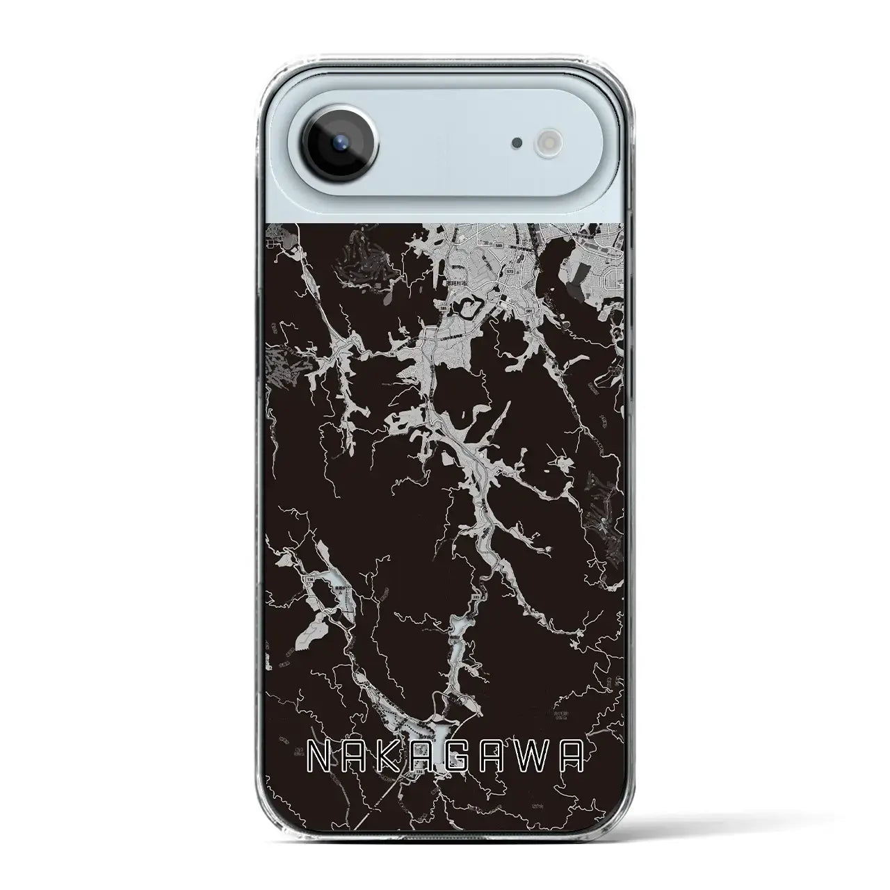 【那珂川(福岡県)】地図柄iPhoneケース(クリアタイプ)