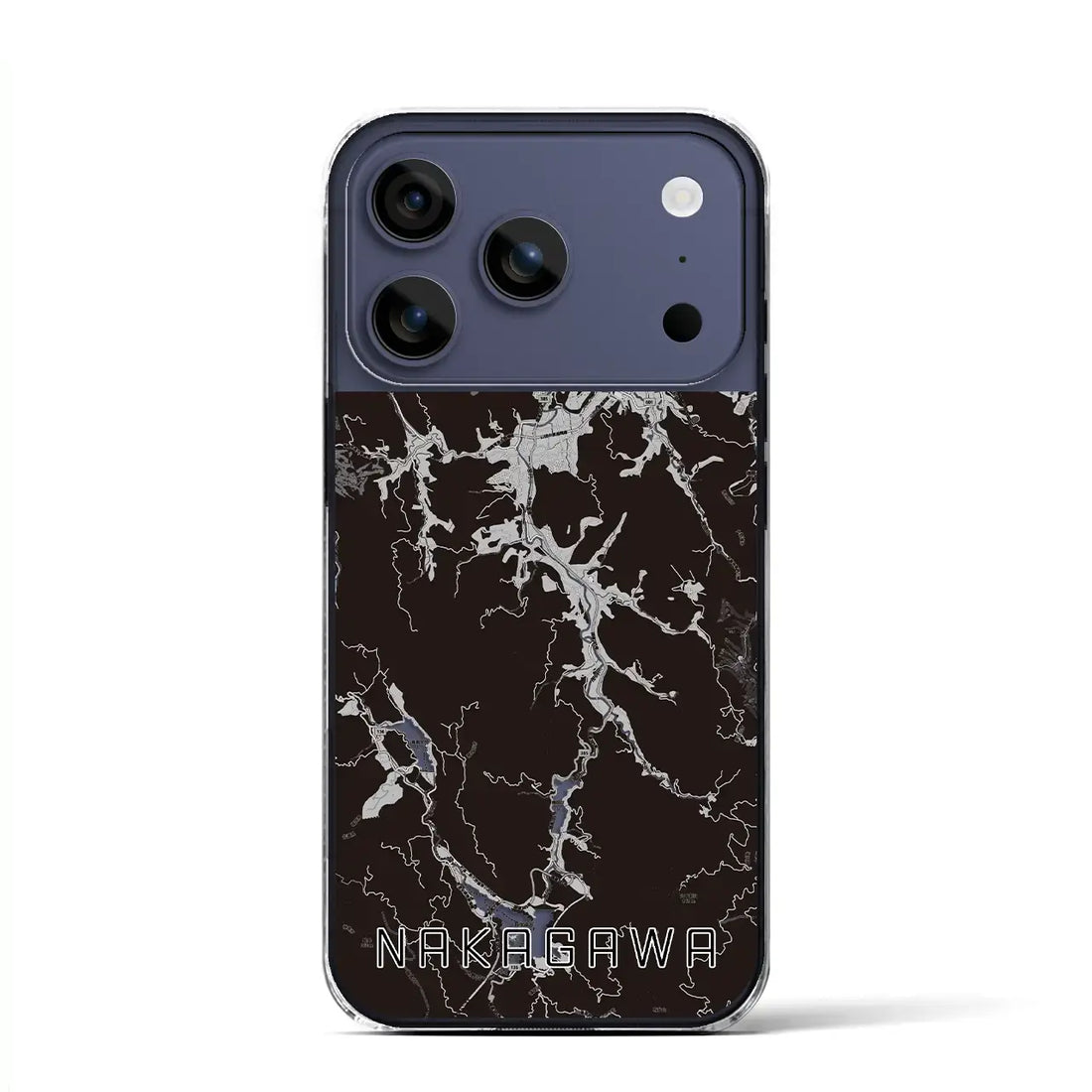 【那珂川(福岡県)】地図柄iPhoneケース(クリアタイプ)