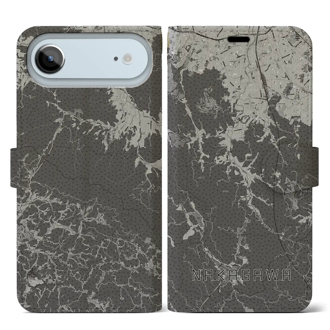 【那珂川(福岡県)】地図柄iPhoneケース(手帳タイプ)