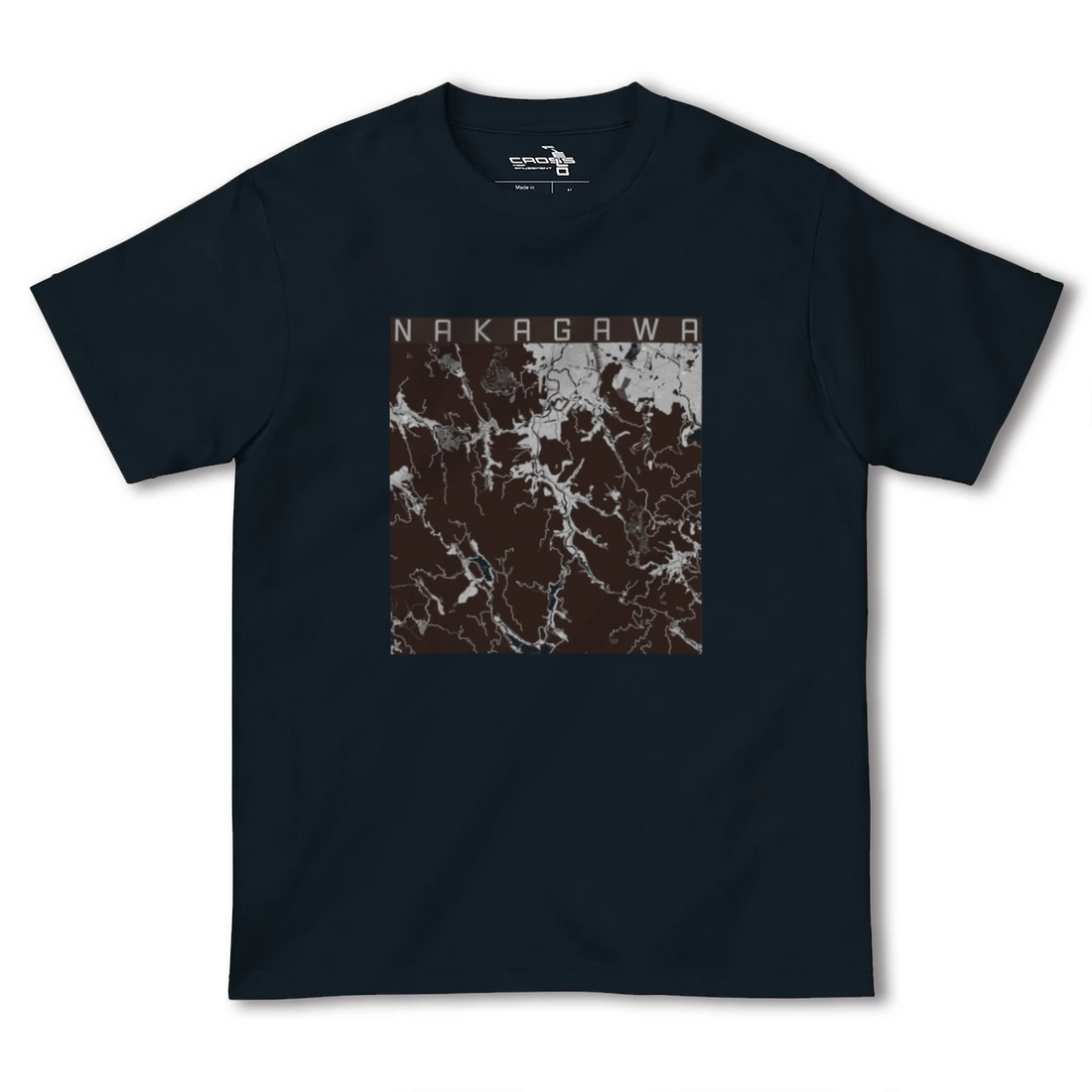 【那珂川(福岡県)】地図柄ヘビーウェイトTシャツ