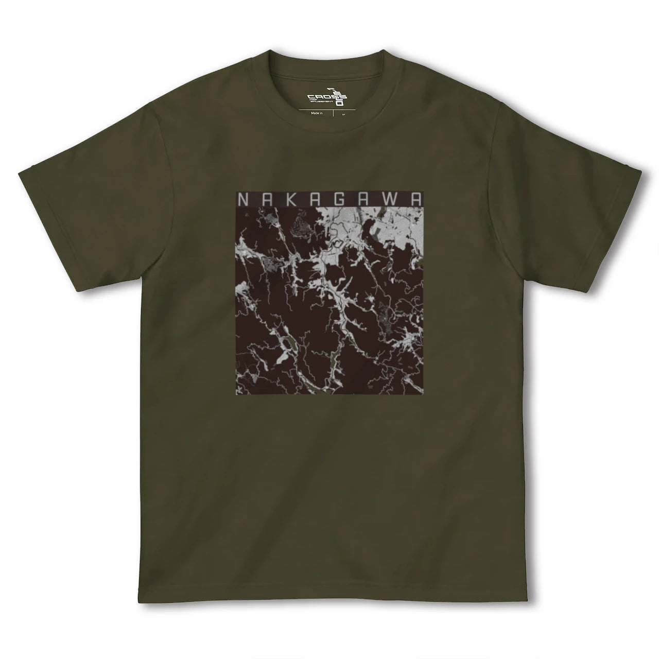 【那珂川(福岡県)】地図柄ヘビーウェイトTシャツ