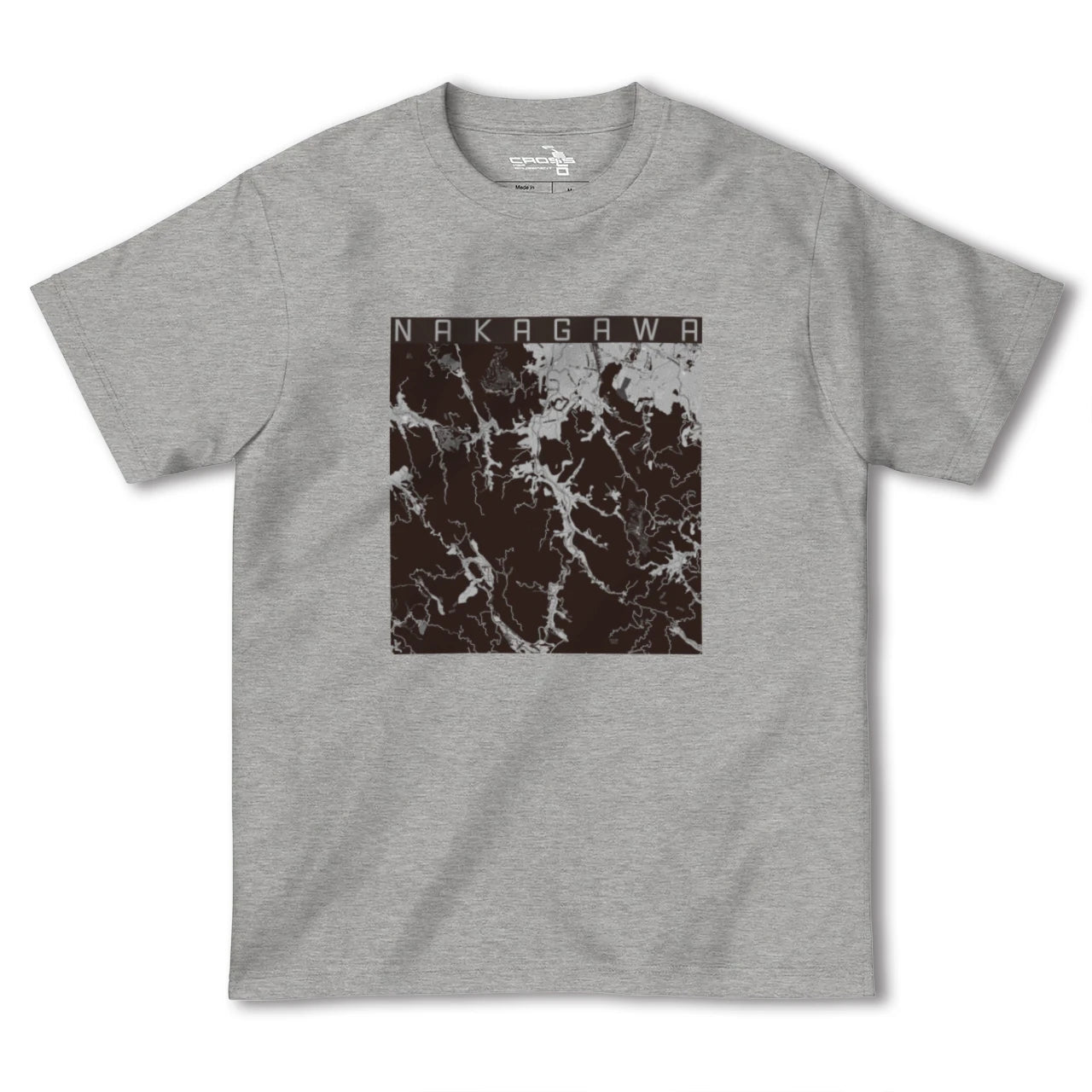 【那珂川(福岡県)】地図柄ヘビーウェイトTシャツ