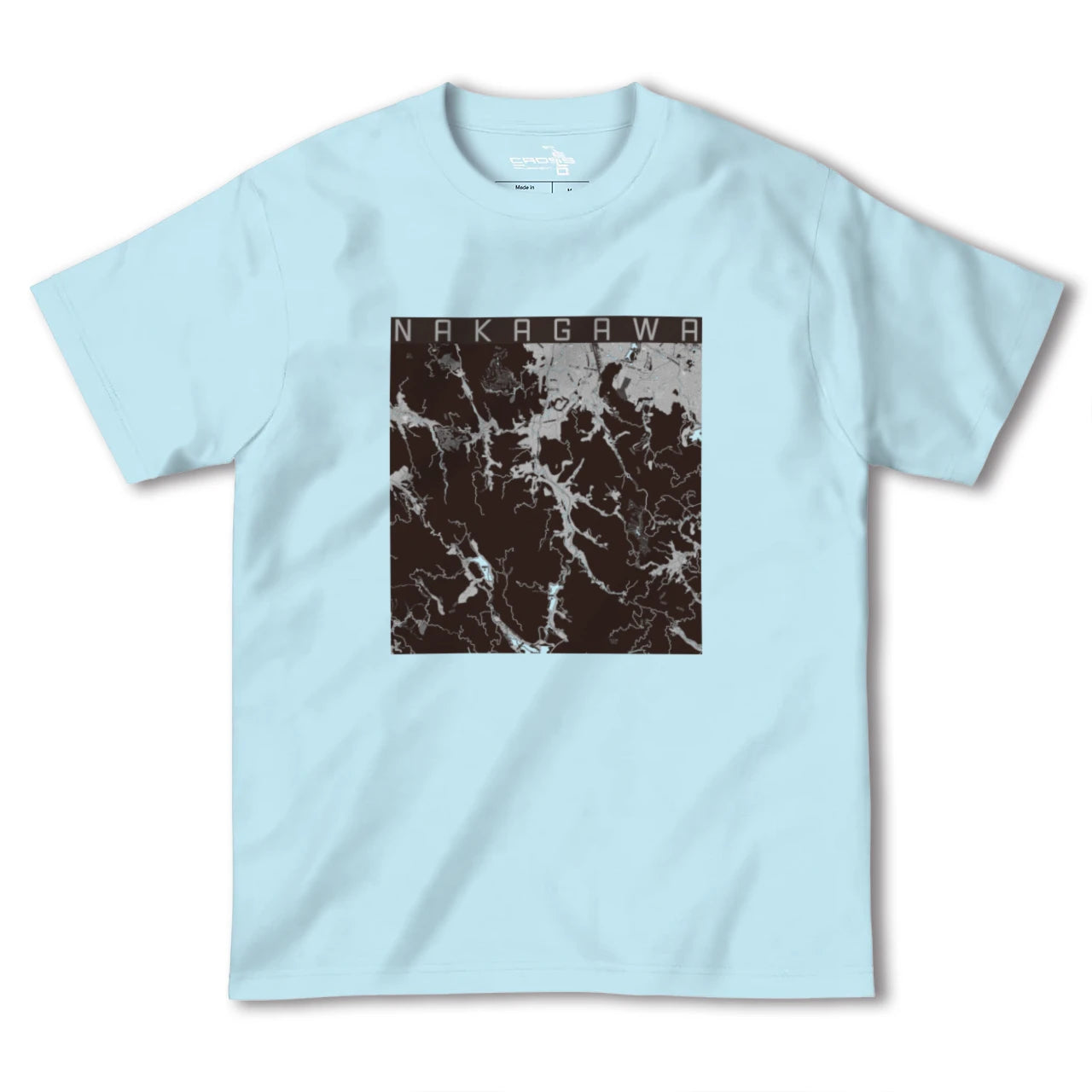 【那珂川(福岡県)】地図柄ヘビーウェイトTシャツ
