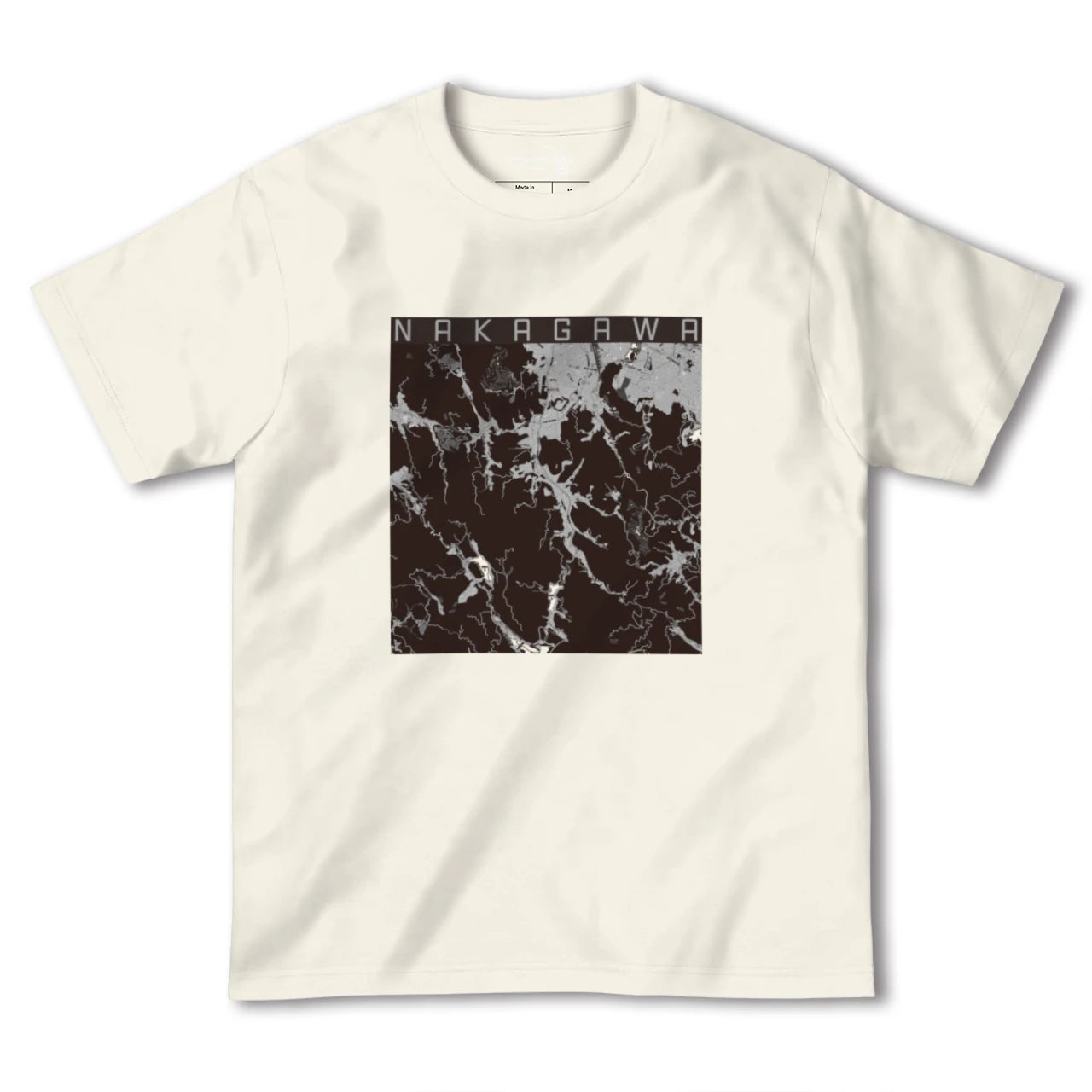 【那珂川(福岡県)】地図柄ヘビーウェイトTシャツ