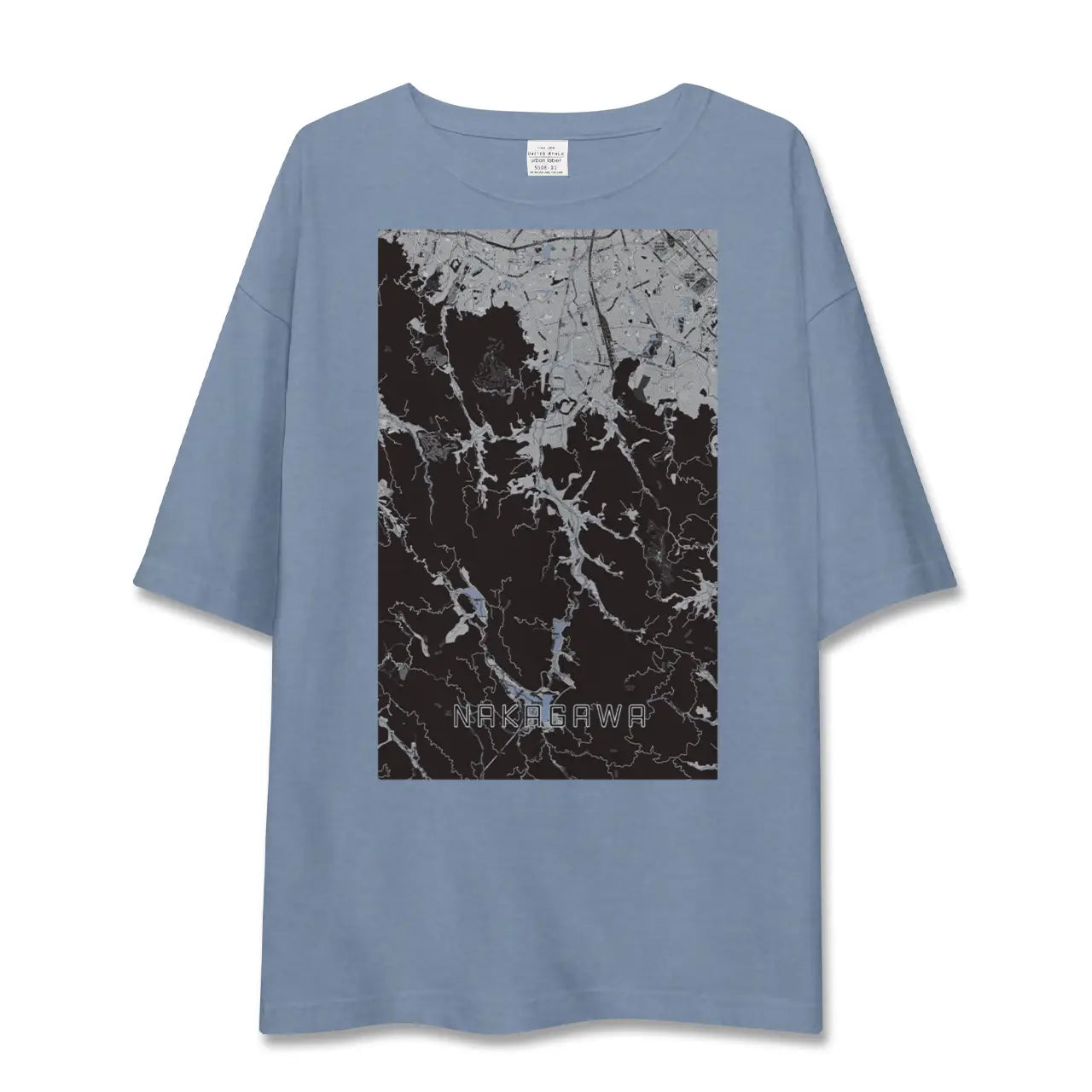 【那珂川(福岡県)】地図柄ビッグシルエットTシャツ