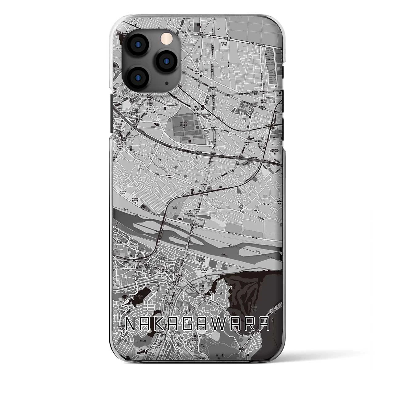 【中河原(東京都)】地図柄iPhoneケース(クリアタイプ)