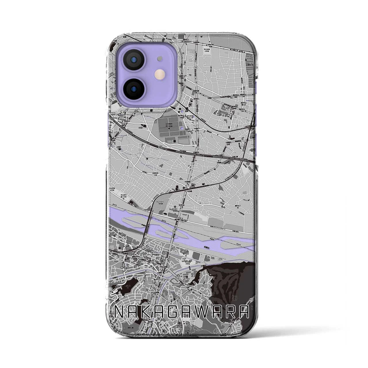 【中河原(東京都)】地図柄iPhoneケース(クリアタイプ)