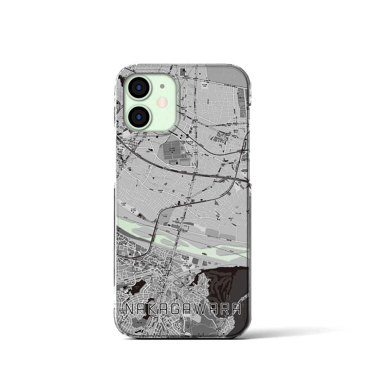 【中河原(東京都)】地図柄iPhoneケース(クリアタイプ)