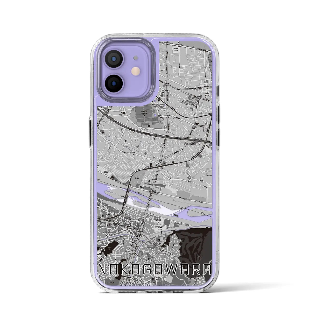 【中河原(東京都)】地図柄iPhoneケース(MagSafeタイプ)