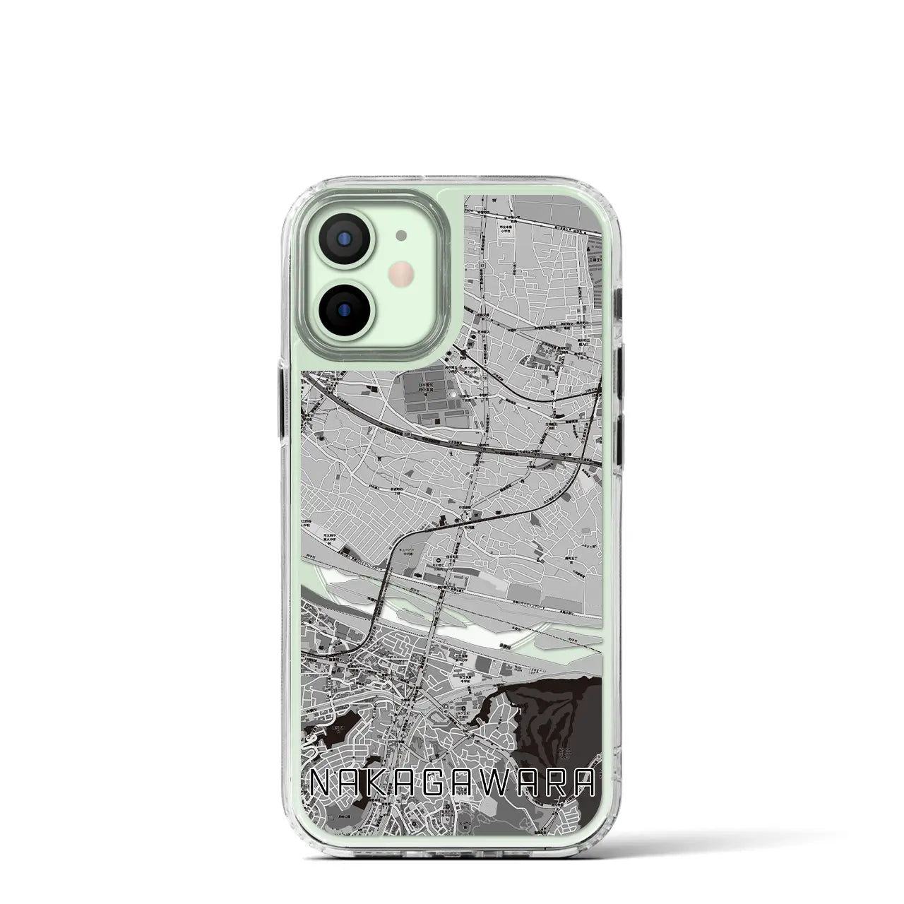 【中河原(東京都)】地図柄iPhoneケース(MagSafeタイプ)