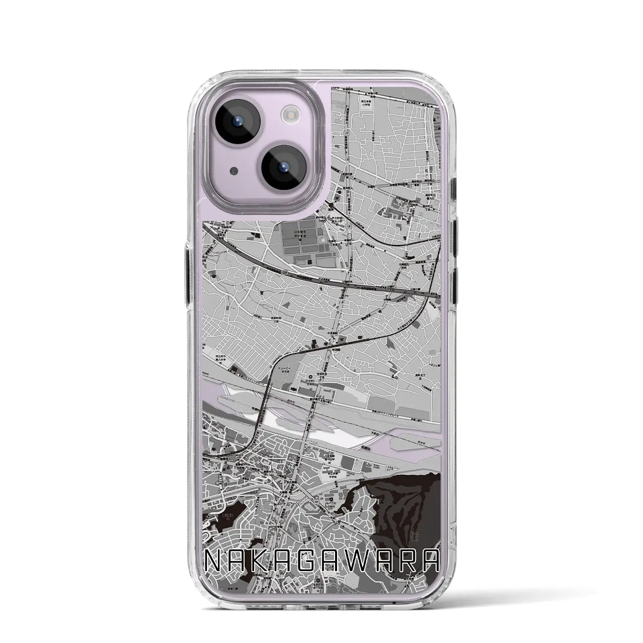 【中河原(東京都)】地図柄iPhoneケース(MagSafeタイプ)