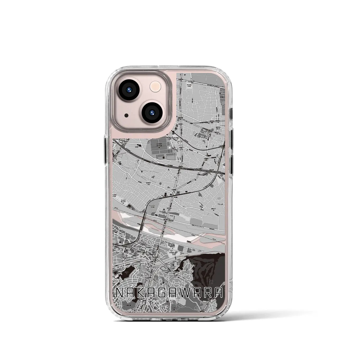 【中河原(東京都)】地図柄iPhoneケース(MagSafeタイプ)