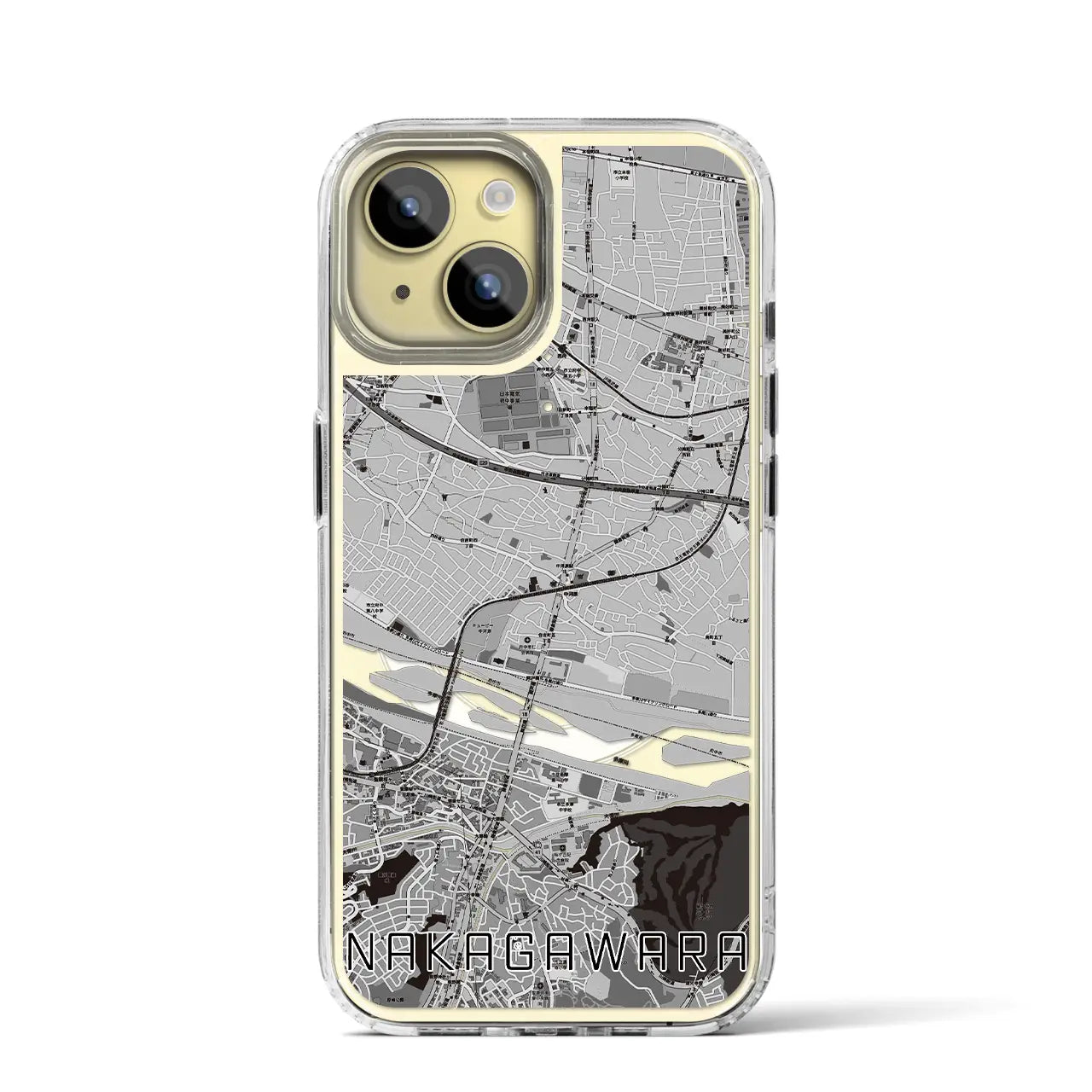 【中河原(東京都)】地図柄iPhoneケース(MagSafeタイプ)