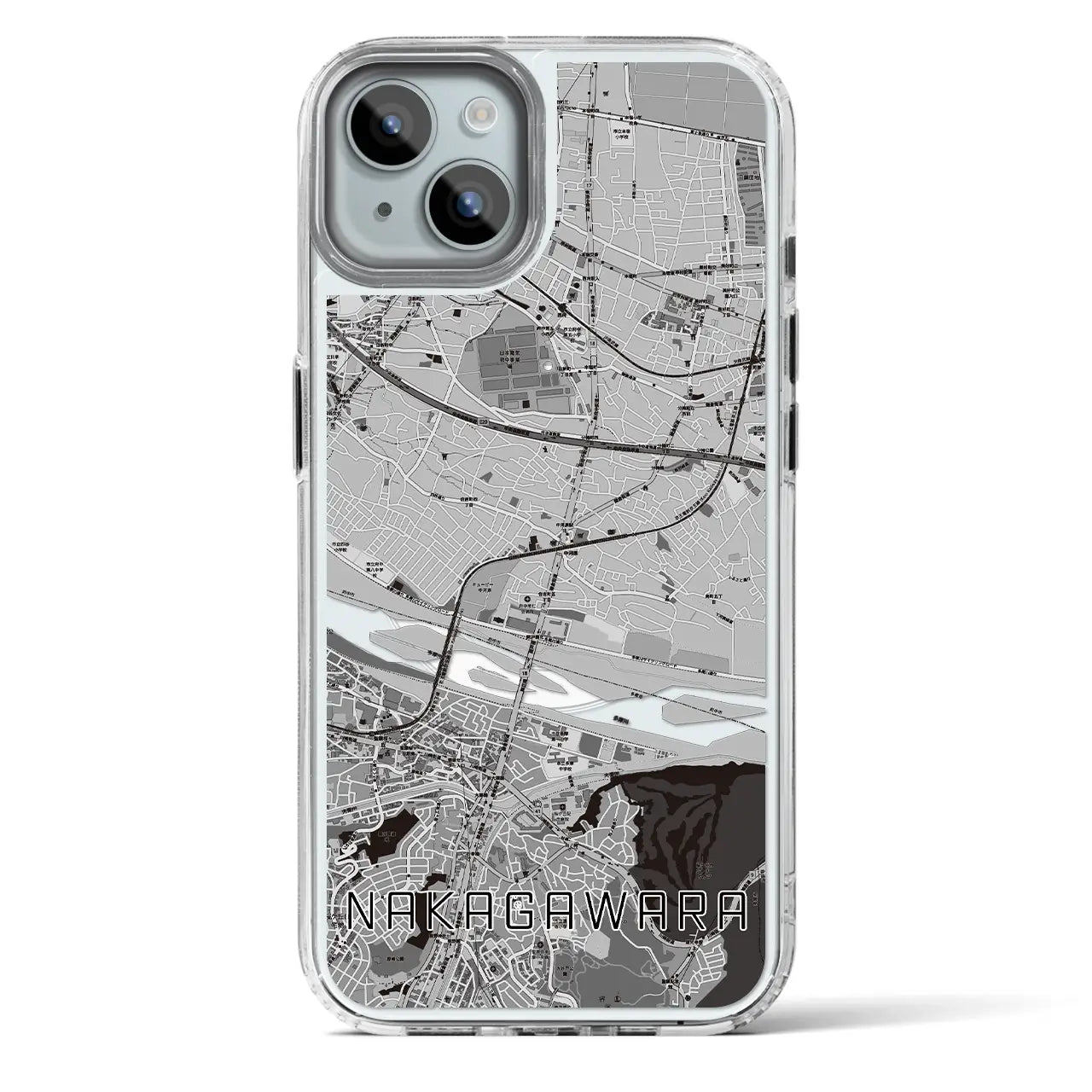 【中河原(東京都)】地図柄iPhoneケース(MagSafeタイプ)