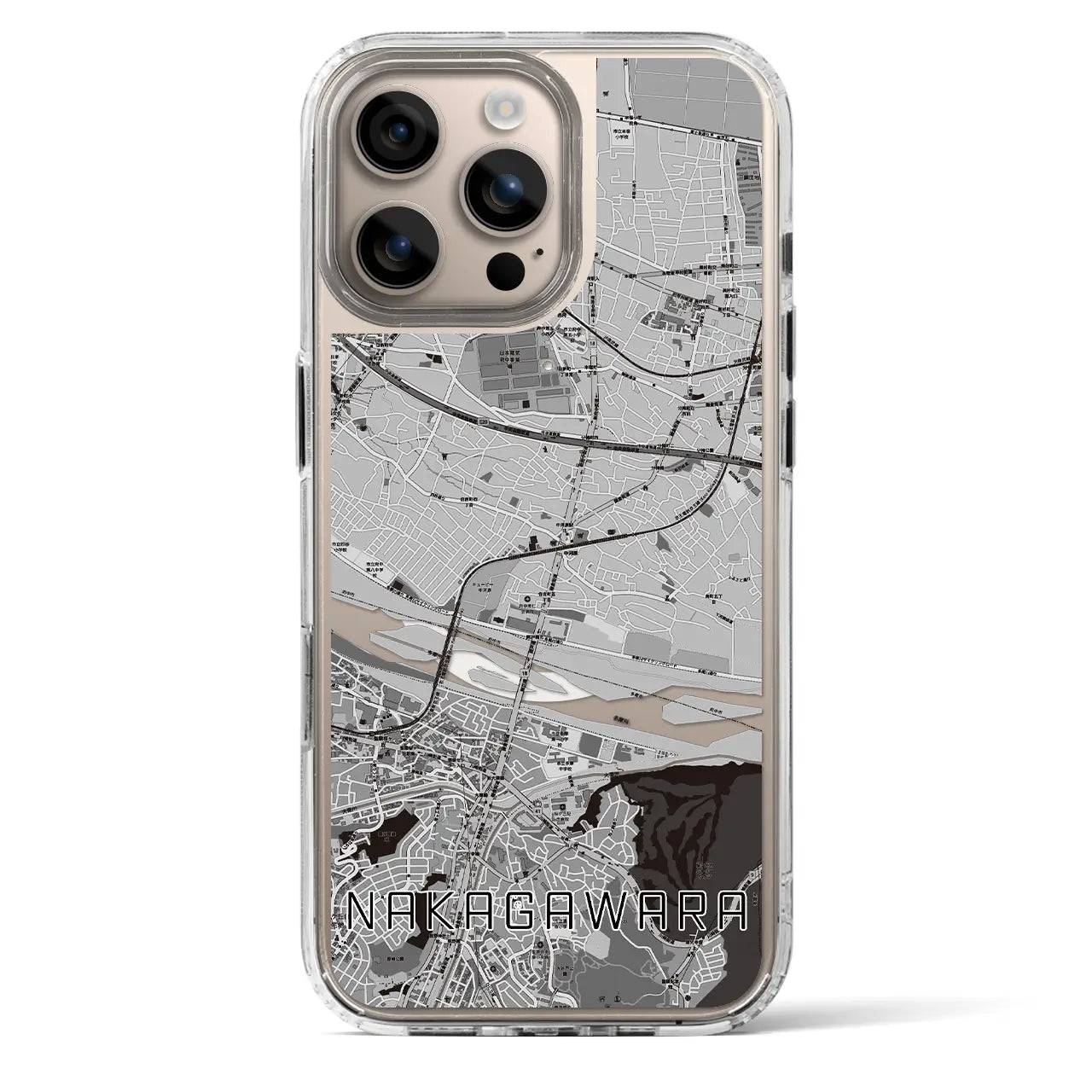 【中河原(東京都)】地図柄iPhoneケース(MagSafeタイプ)