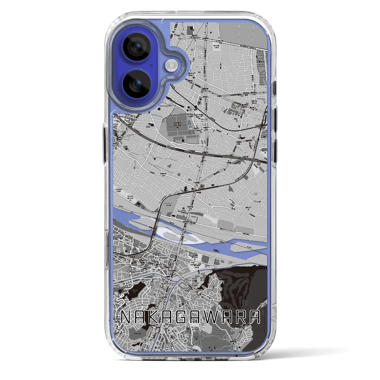 【中河原(東京都)】地図柄iPhoneケース(MagSafeタイプ)