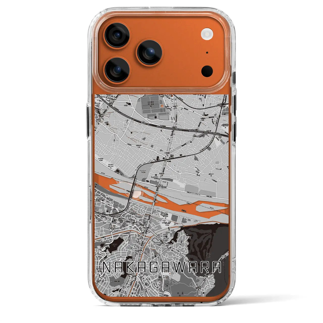 【中河原(東京都)】地図柄iPhoneケース(MagSafeタイプ)