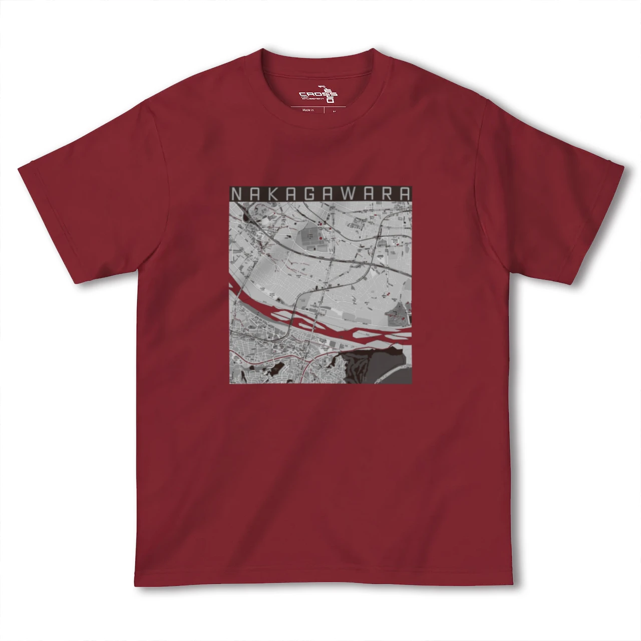 【中河原(東京都)】地図柄ヘビーウェイトTシャツ