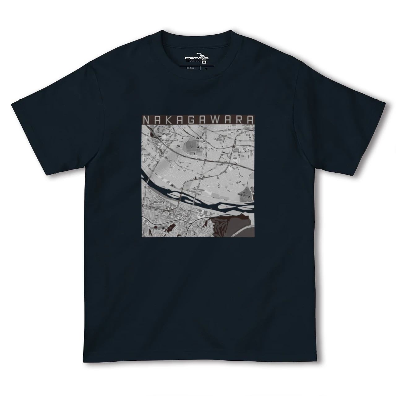 【中河原(東京都)】地図柄ヘビーウェイトTシャツ