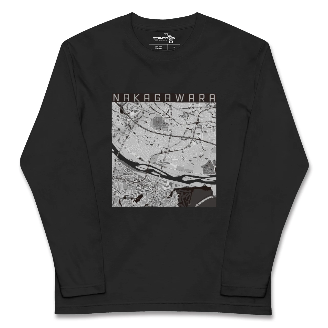 【中河原(東京都)】地図柄ロングスリーブTシャツ