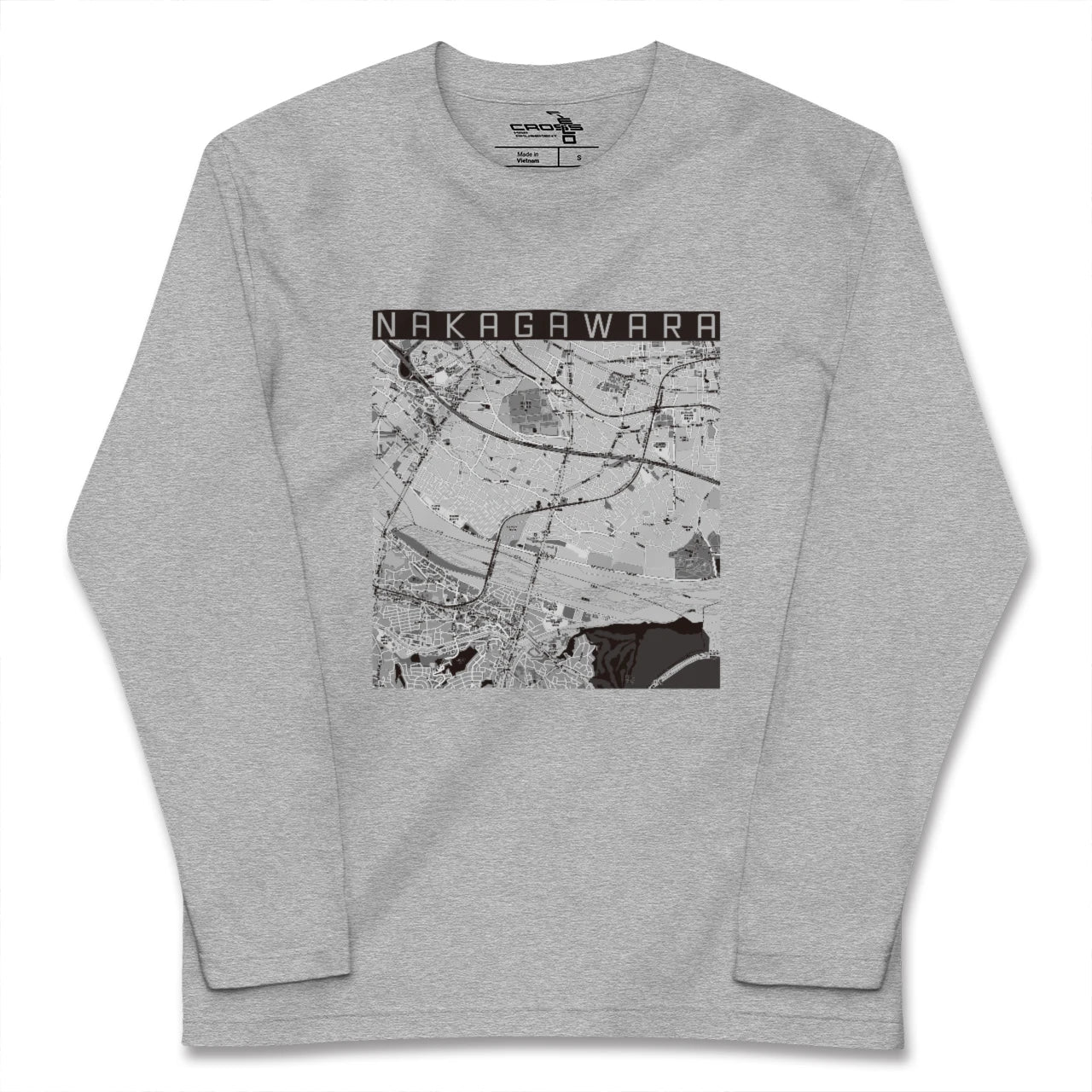 【中河原(東京都)】地図柄ロングスリーブTシャツ