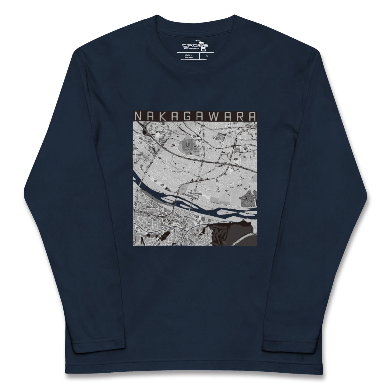 【中河原(東京都)】地図柄ロングスリーブTシャツ