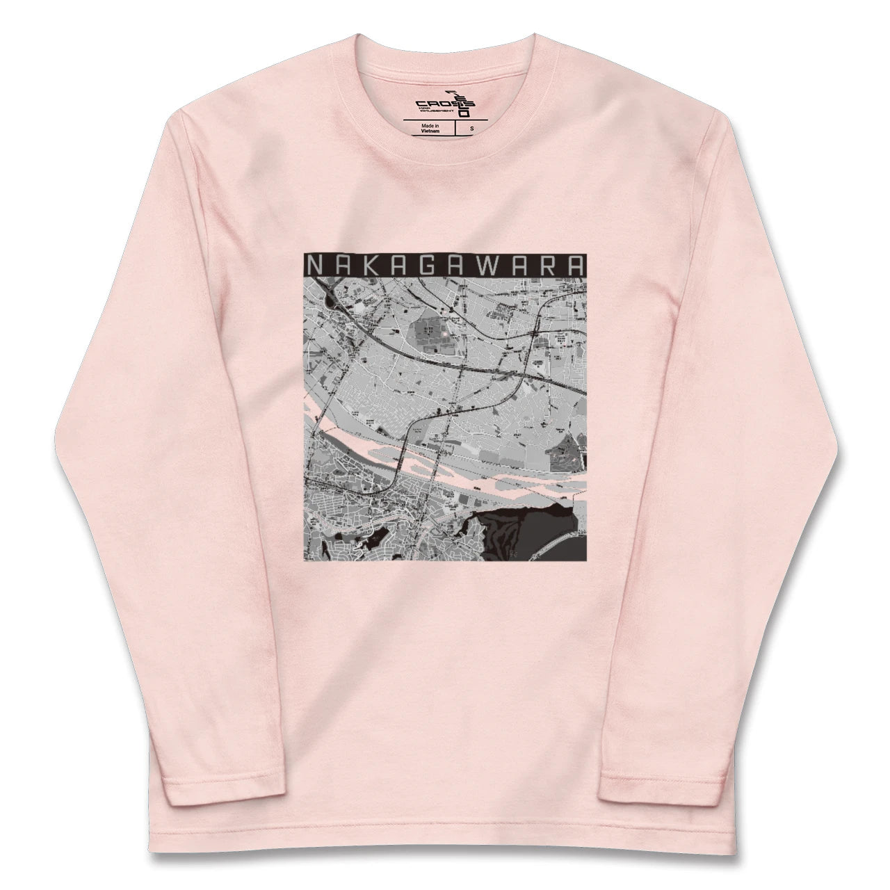 【中河原(東京都)】地図柄ロングスリーブTシャツ