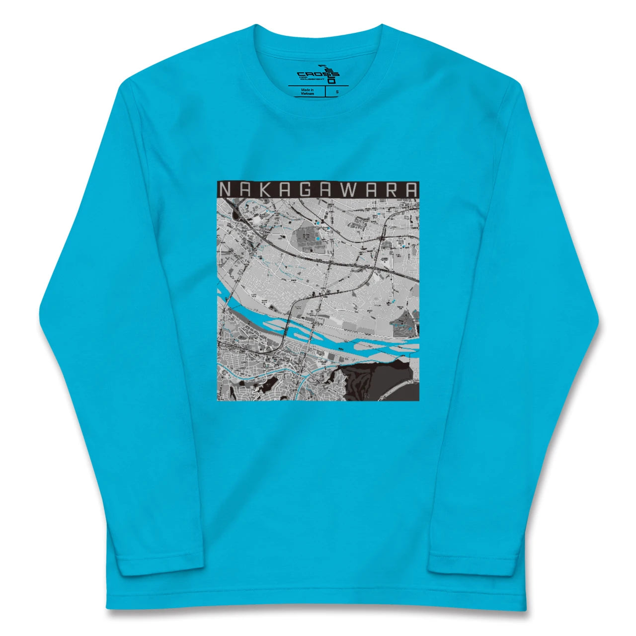 【中河原(東京都)】地図柄ロングスリーブTシャツ